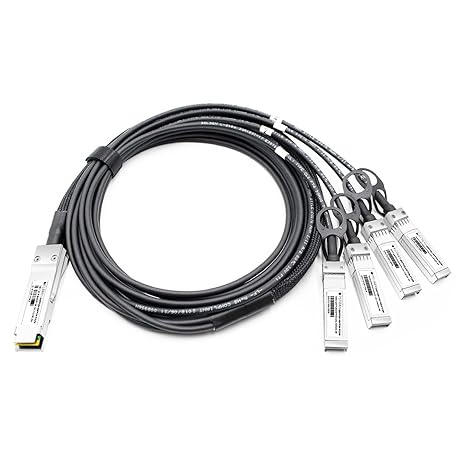 100G QSFP28 to 4 x 25G SFP28 Passive Direct Attach Copper Breakout Cable Compatible with Juniper QFX-Q-S-DAC-1M 1m (3ft)