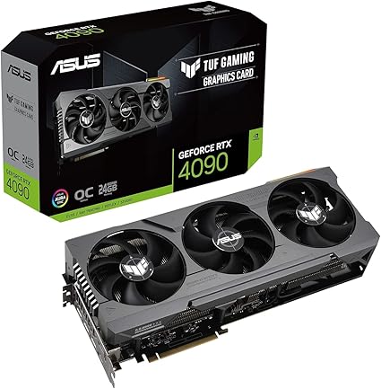 ASUS TUF GeForce RTX 4090 OC Edition Gaming Graphics Card (PCIe 4.0, 24GB GDDR6X, HDMI 2.1a, DisplayPort 1.4a)