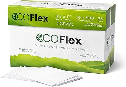 Copy Paper 8.5 x 11 Letter Size – Bulk Copy Paper Case of 10 Reams | 500 Sheets per Ream | 75 GSM Bright White Printer Paper | FSC Certified Multipurpose Printer Paper for Office & Business