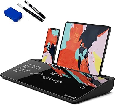 DeskBoard Buddy Desktop Whiteboard Plus Markers (Black)