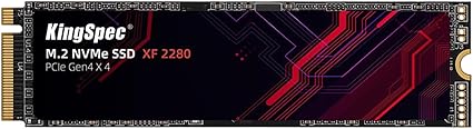 KingSpec 2TB NVMe Gen4x4 SSD - 4800MB/s, M.2 PCIe 4.0 SSD with 3D NAND Flash, Internal Solid State Drive for Laptop/Desktop / PS5