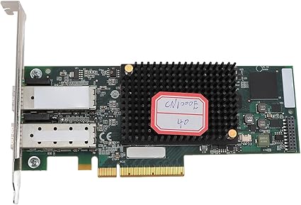 PCIE Network Card, 10GbE PCI Express Ethernet Adapter, Dual Port SFP and Converged Network Card PCIE X8 Interface for PC, Fast Connection, Flexible Expansion