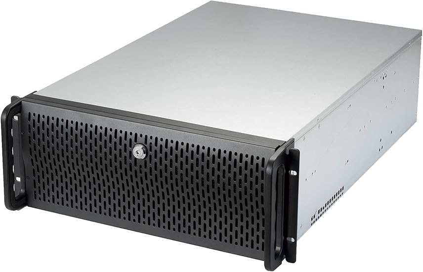 Rosewill 4U Server Chassis Rackmount Case | 15 3.5" HDD Bays | E-ATX Compatible | 6 Front 120mm Fans, 2 Rear 80mm Fans | 2X USB 3.0 | Front Panel Lock and Key | Silver/Black - RSV-L4500U